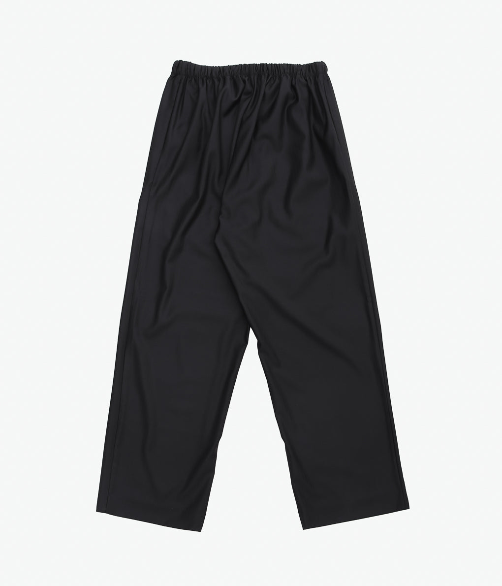 GABRIELA COLL GARMENTS ''NO.288 FINE WOOL DRAWSTRING TROUSERS ''(BLACK HERRINGBONE)