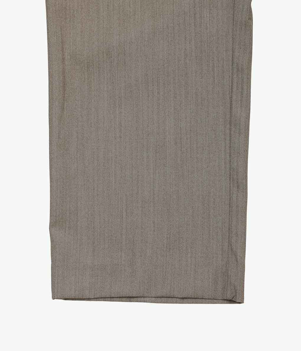 GABRIELA COLL GARMENTS ''NO.288 FINE WOOL DRAWSTRING TROUSERS ''(BROWN HERRINGBONE)