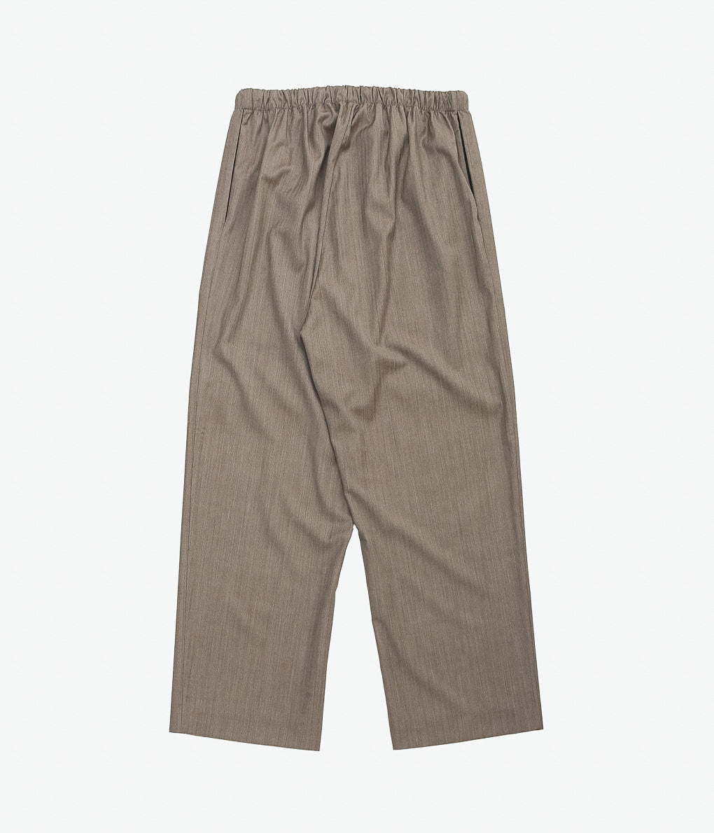 GABRIELA COLL GARMENTS ''NO.288 FINE WOOL DRAWSTRING TROUSERS ''(BROWN HERRINGBONE)