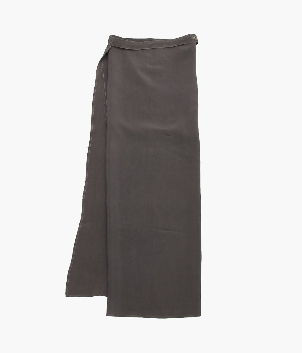GABRIELA COLL GARMENTS ''NO.304 CUPRO WRAP SKIRT'' (BROWN)