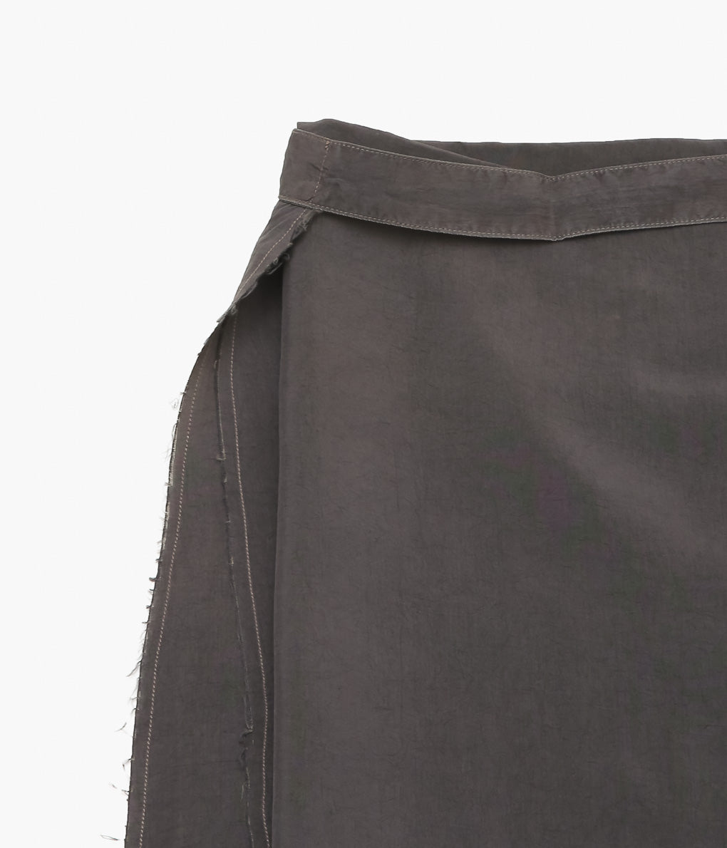 GABRIELA COLL GARMENTS ''NO.304 CUPRO WRAP SKIRT'' (BROWN)