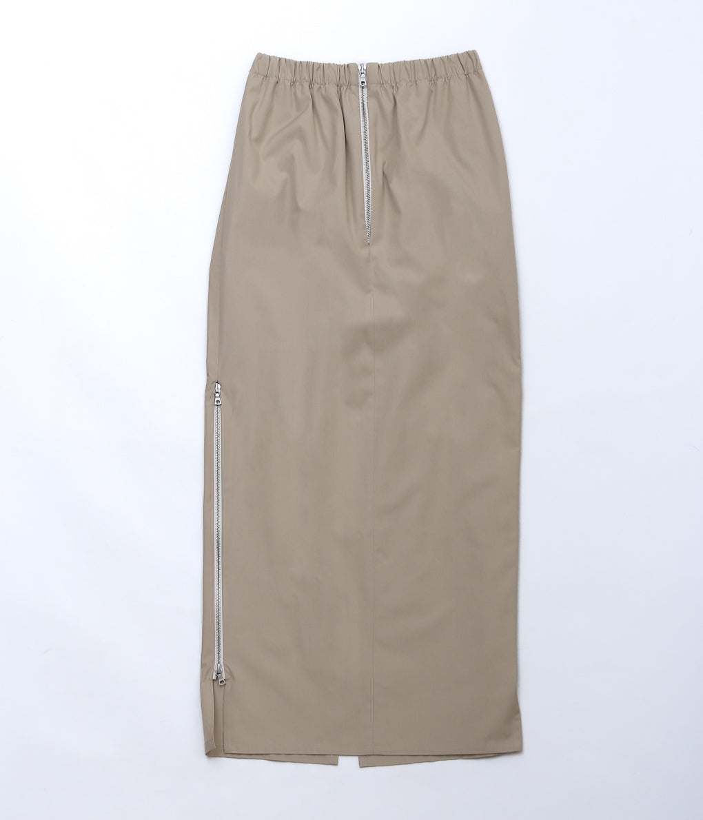 GABRIELA COLL GARMENTS ''NO.309 POPLIN THREE ZIPPER SKIRT'' (BEIGE)