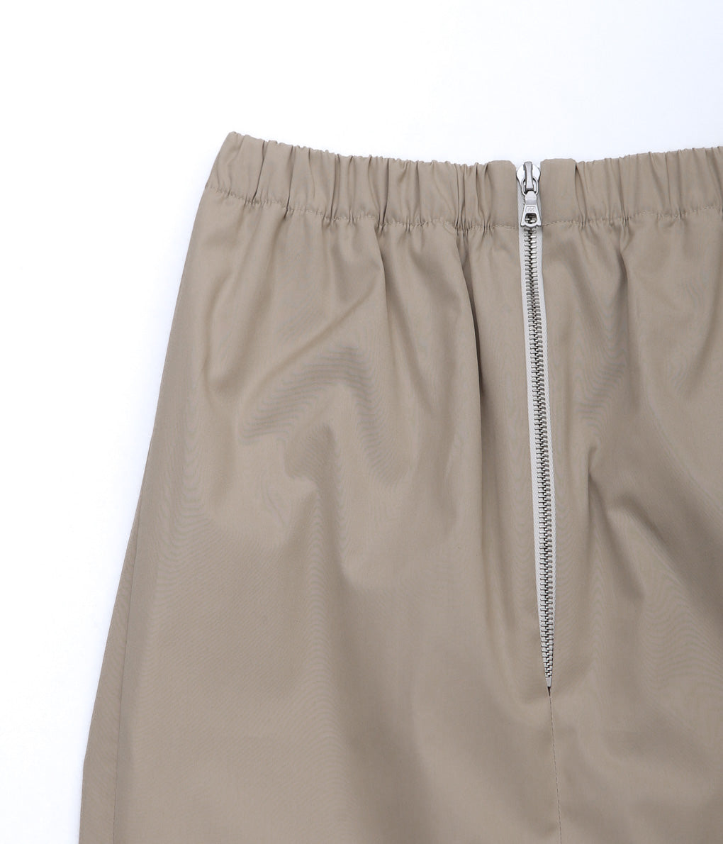 GABRIELA COLL GARMENTS ''NO.309 POPLIN THREE ZIPPER SKIRT'' (BEIGE)