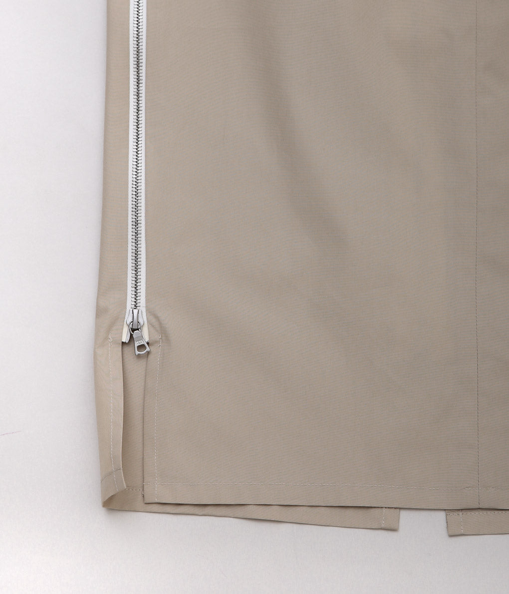 GABRIELA COLL GARMENTS ''NO.309 POPLIN THREE ZIPPER SKIRT'' (BEIGE)