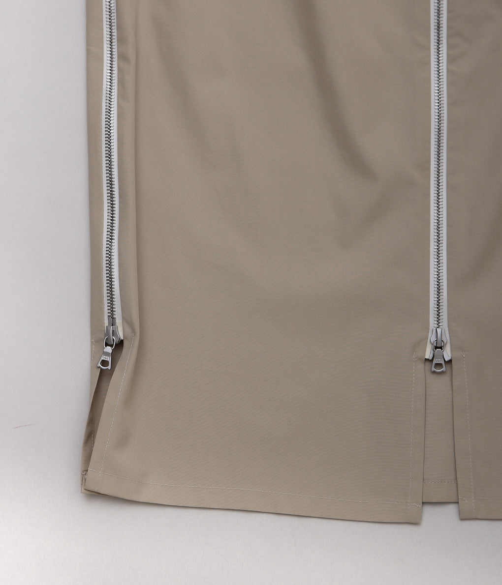 GABRIELA COLL GARMENTS ''NO.309 POPLIN THREE ZIPPER SKIRT'' (BEIGE)