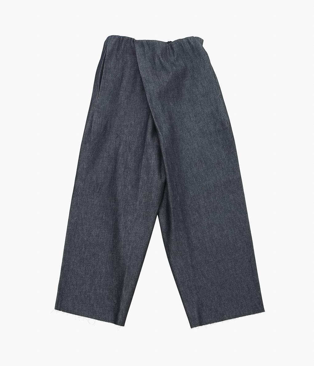 GABRIELA COLL GARMENTS ''NO.310 CROSSED TROUSERS'' (BLACK DENIM)