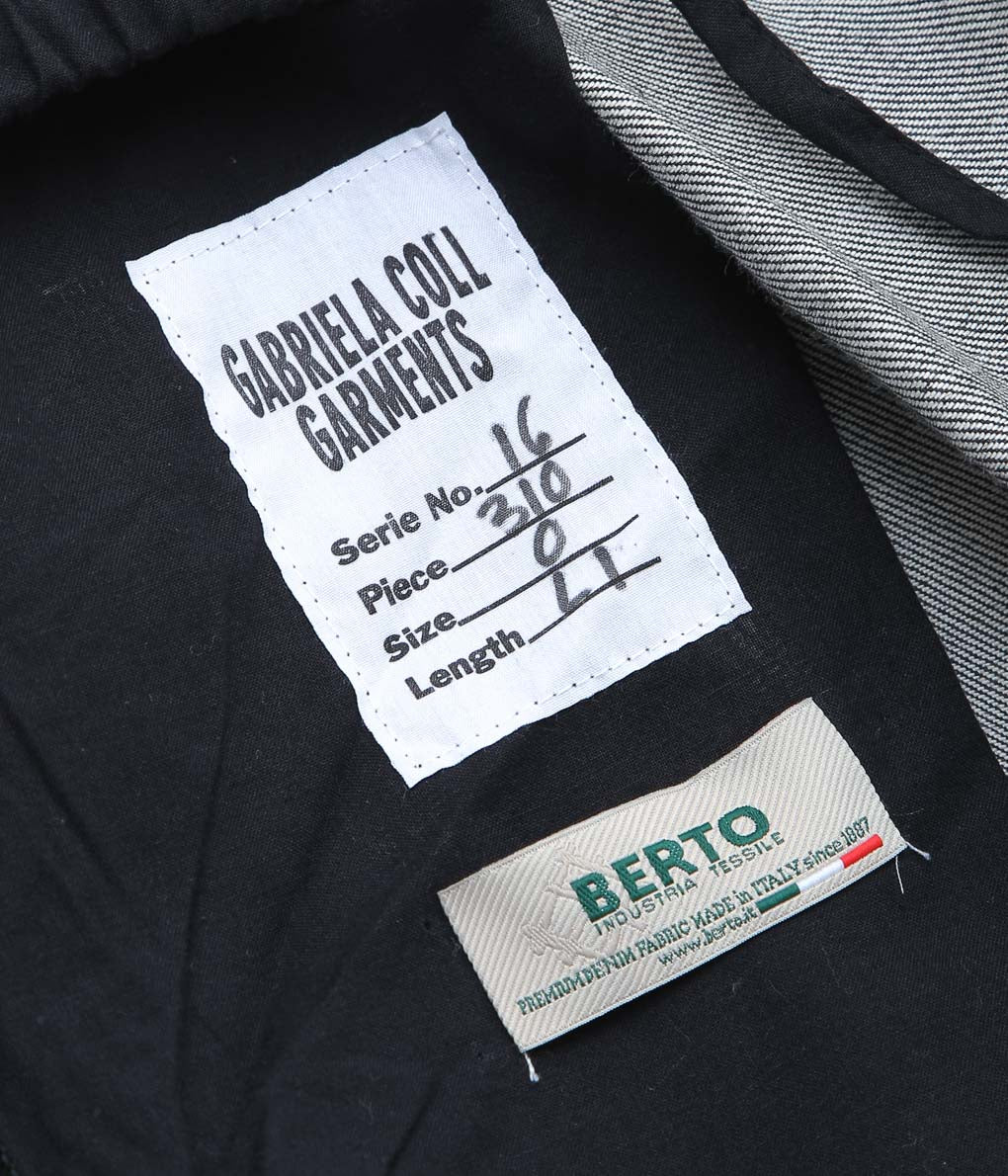 GABRIELA COLL GARMENTS ''NO.310 CROSSED TROUSERS'' (BLACK DENIM)