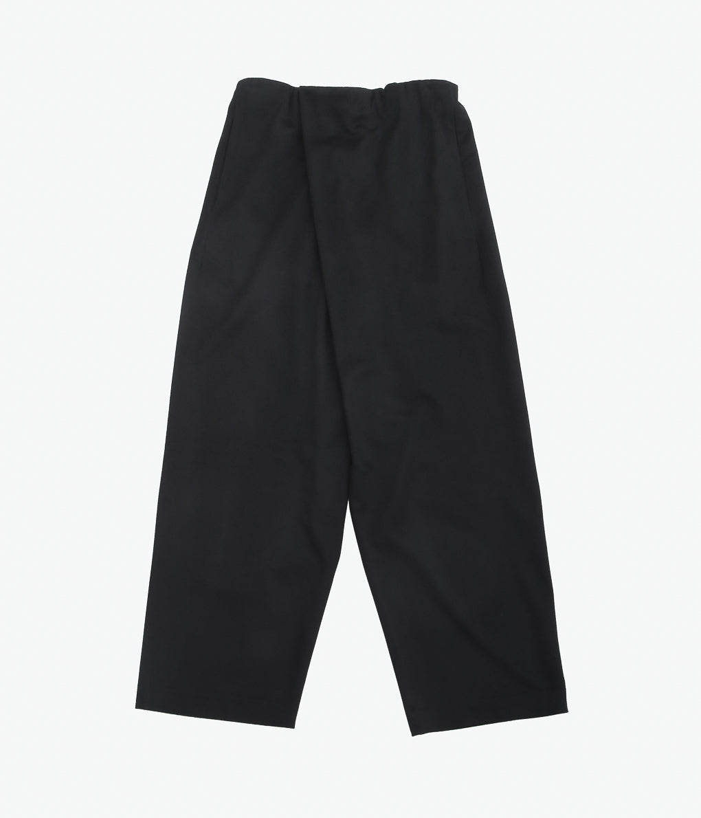 GABRIELA COLL GARMENTS ''NO.310 HEAVY WOOL CROSSED TROUSERS ''(BLACK)