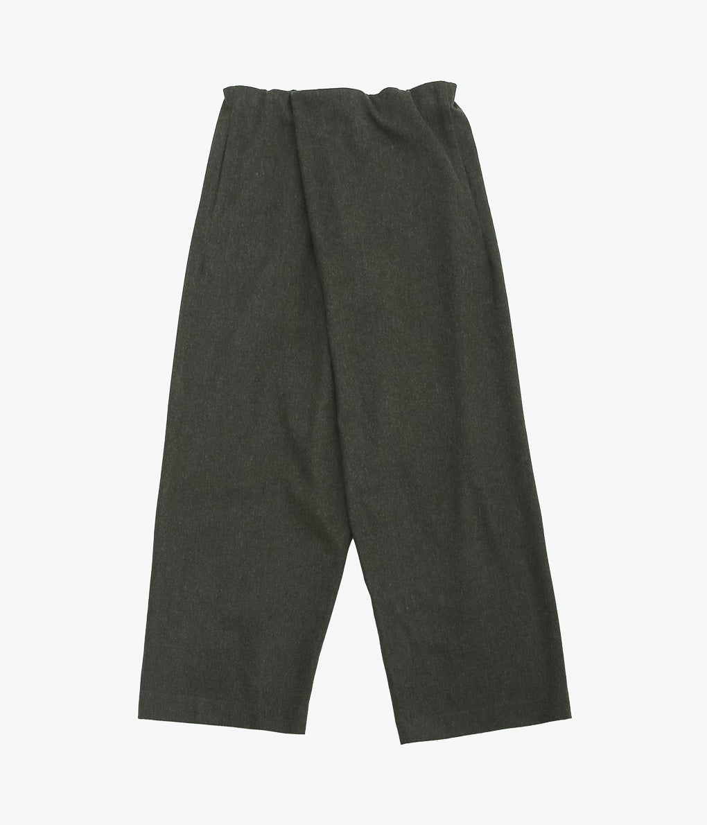 GABRIELA COLL GARMENTS ''NO.310 HEAVY WOOL CROSSED TROUSERS ''(GREEN)