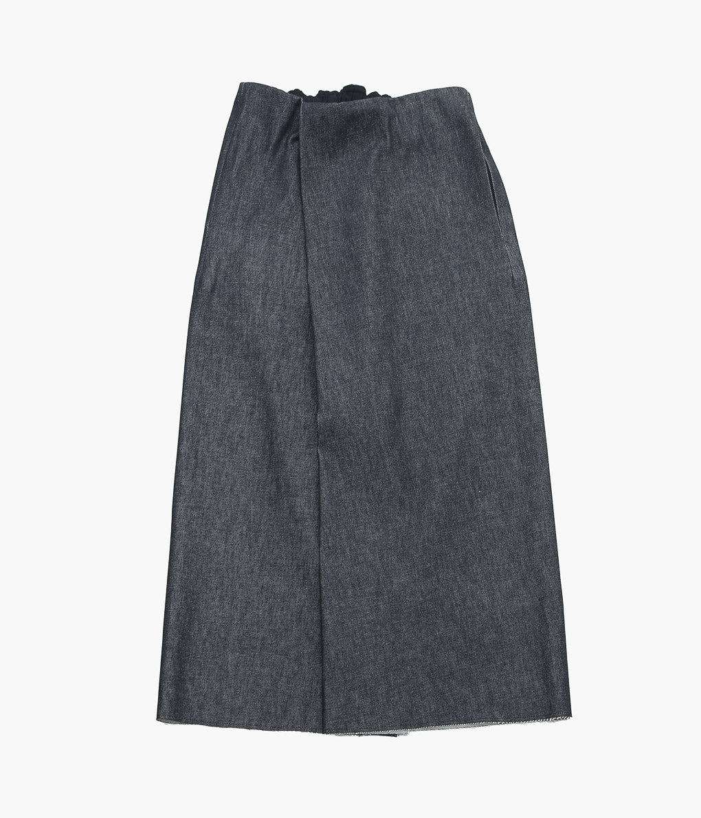 GABRIELA COLL GARMENTS ''NO.316 CROSSED SKIRT'' (BLACK DENIM)