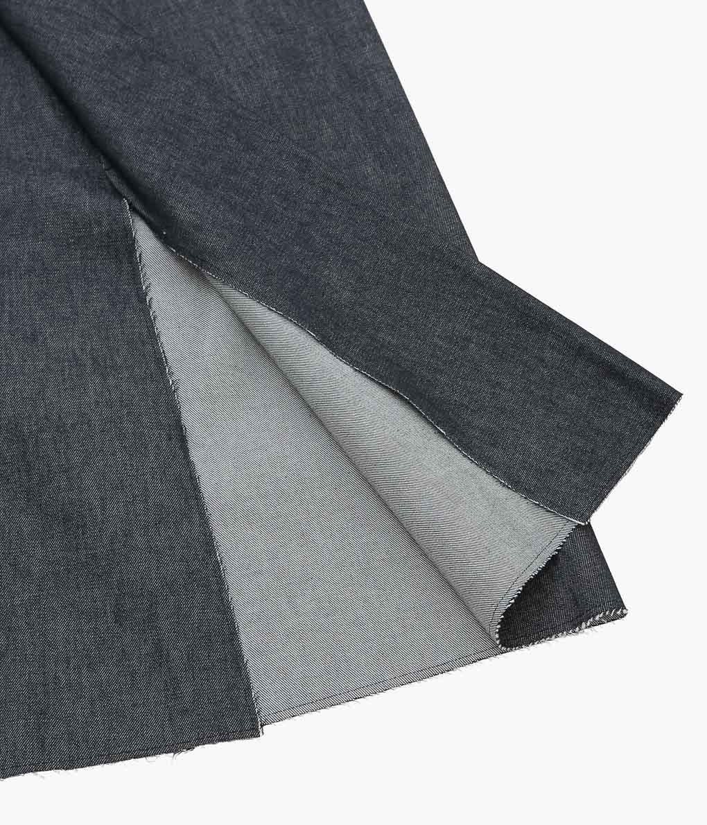 GABRIELA COLL GARMENTS ''NO.316 CROSSED SKIRT'' (BLACK DENIM)