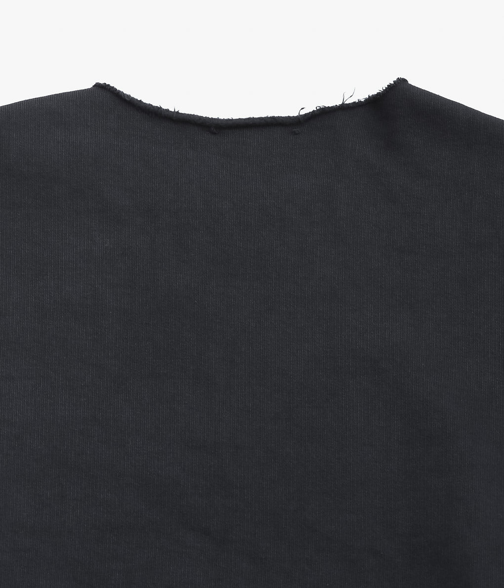 GABRIELA COLL GARMENTS ''NO.317 ORGANIC COTTON FLEECE TOP''(BLACK)
