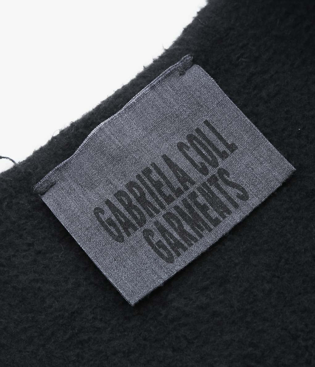 GABRIELA COLL GARMENTS ''NO.317 ORGANIC COTTON FLEECE TOP''(BLACK)