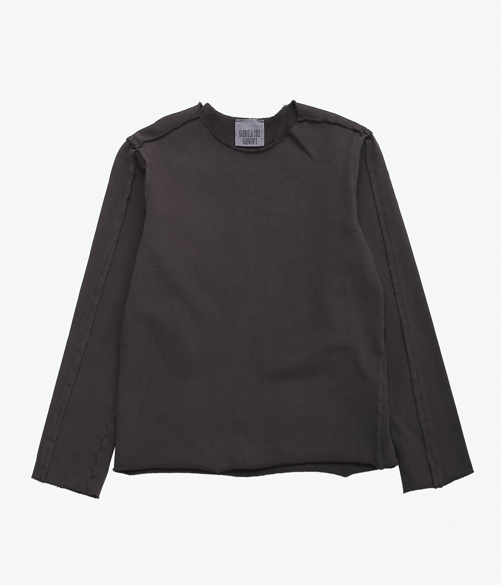 GABRIELA COLL GARMENTS ''NO.317 ORGANIC COTTON FLEECE TOP'' (BROWN