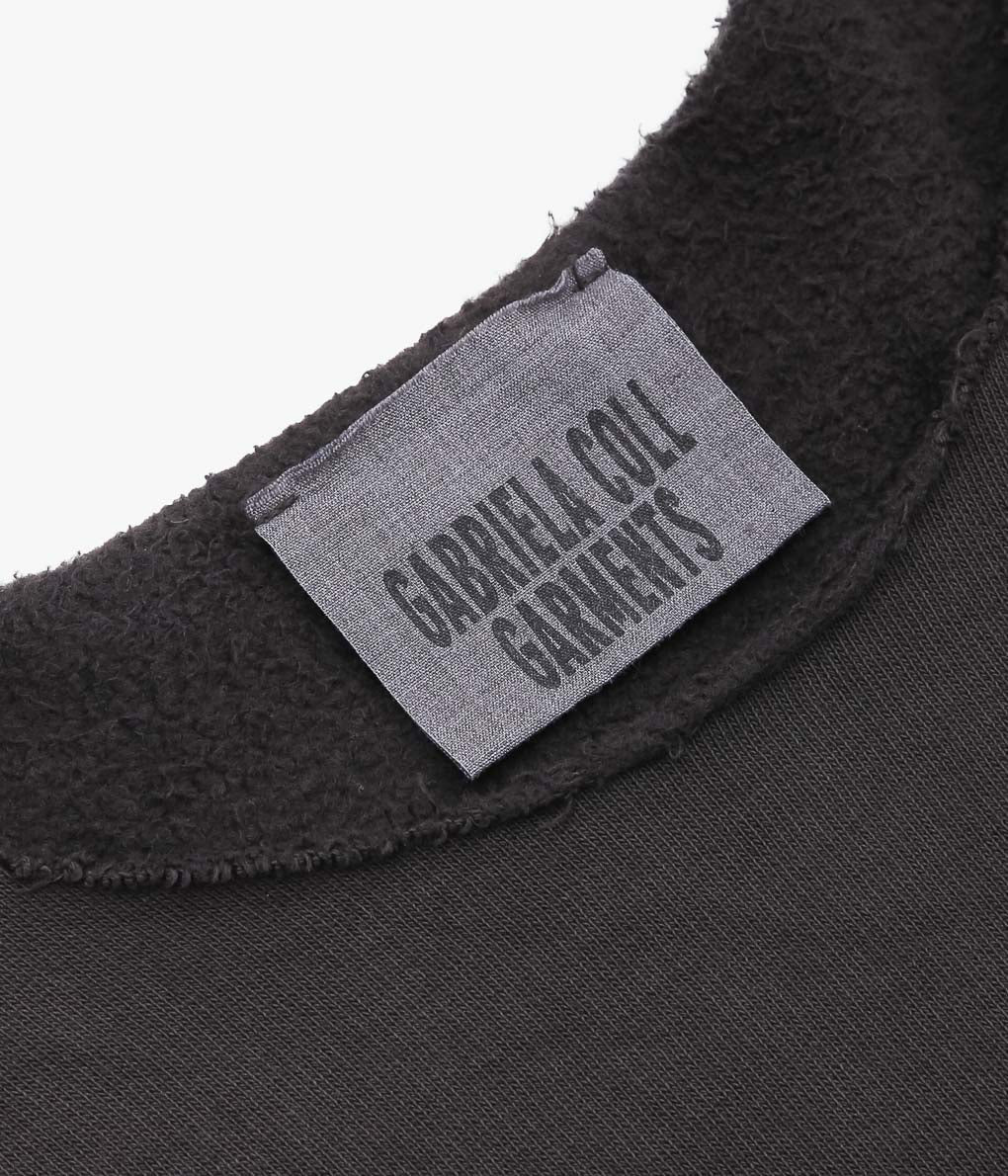 GABRIELA COLL GARMENTS ''NO.317 ORGANIC COTTON FLEECE TOP''(BROWN)