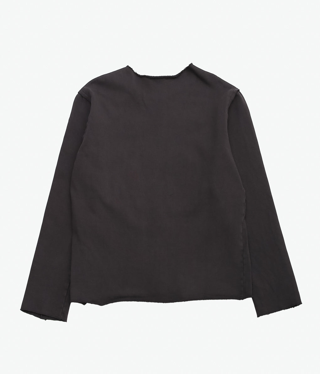 GABRIELA COLL GARMENTS ''NO.317 ORGANIC COTTON FLEECE TOP''(BROWN)