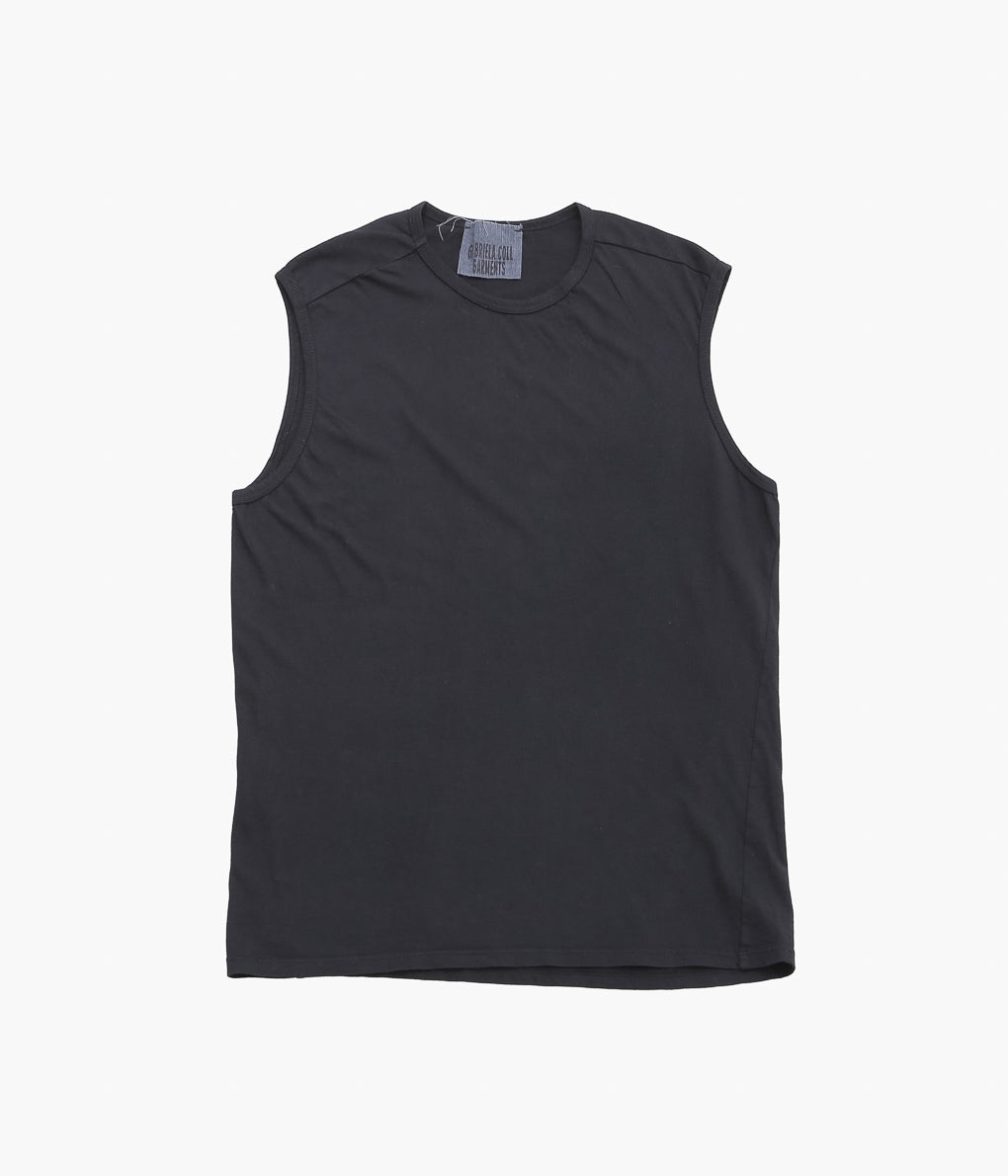 GABRIELA COLL GARMENTS ''NO.33 ORGANIC COTTON SLEEVELESS T-SHIRT'' (BLACK)