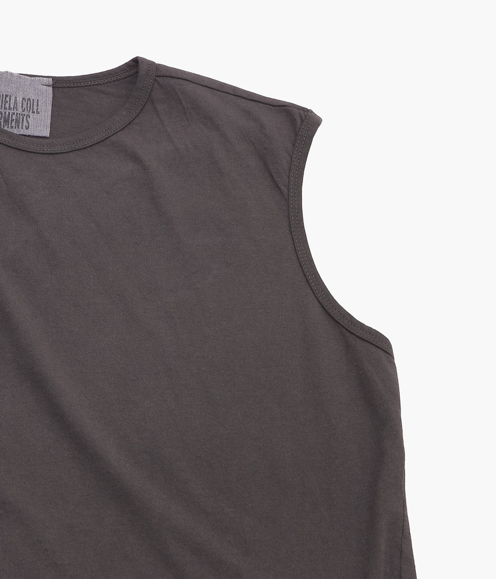 GABRIELA COLL GARMENTS ''NO.33 ORGANIC COTTON SLEEVELESS T-SHIRT ''(BROWN)
