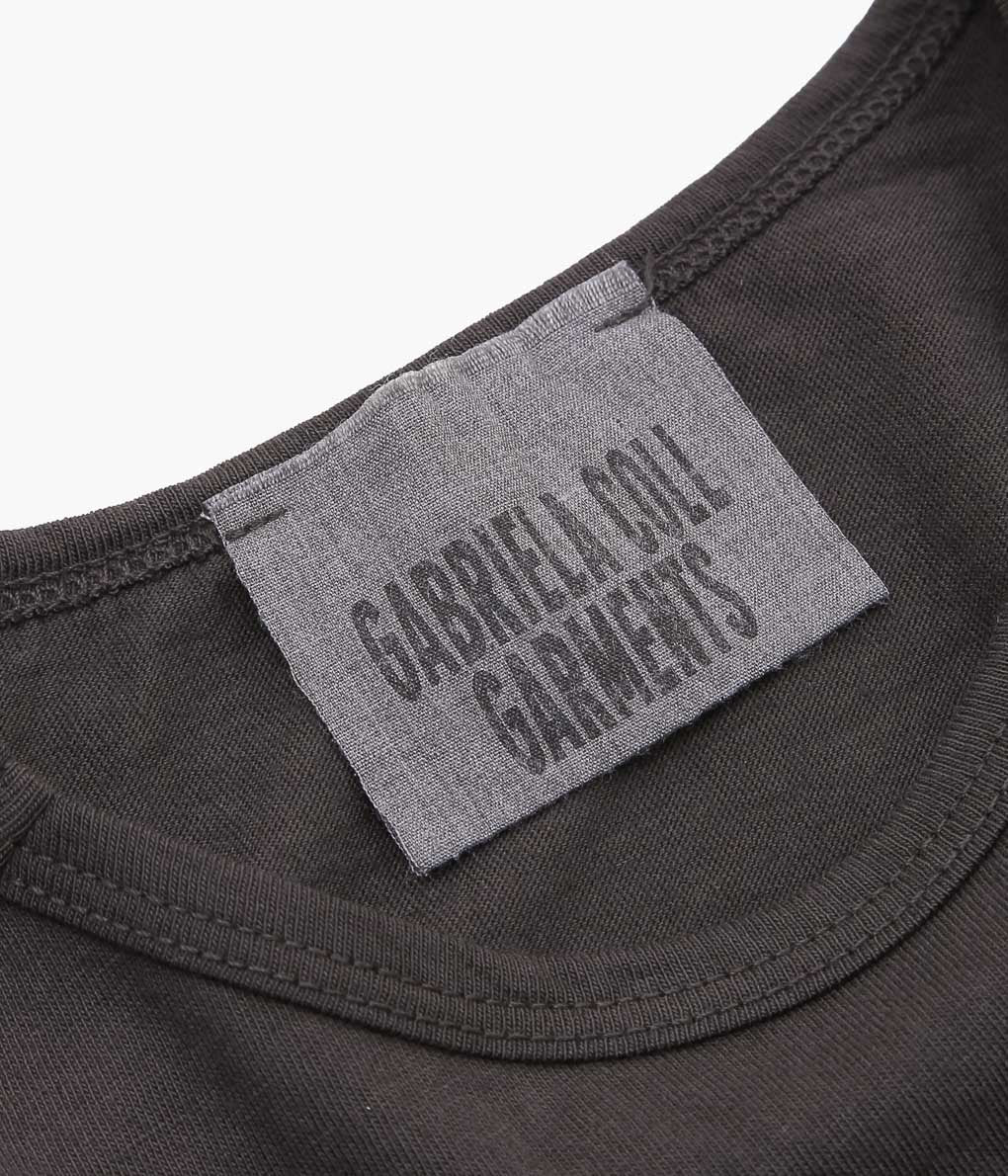 GABRIELA COLL GARMENTS ''NO.33 ORGANIC COTTON SLEEVELESS T-SHIRT ''(BROWN)