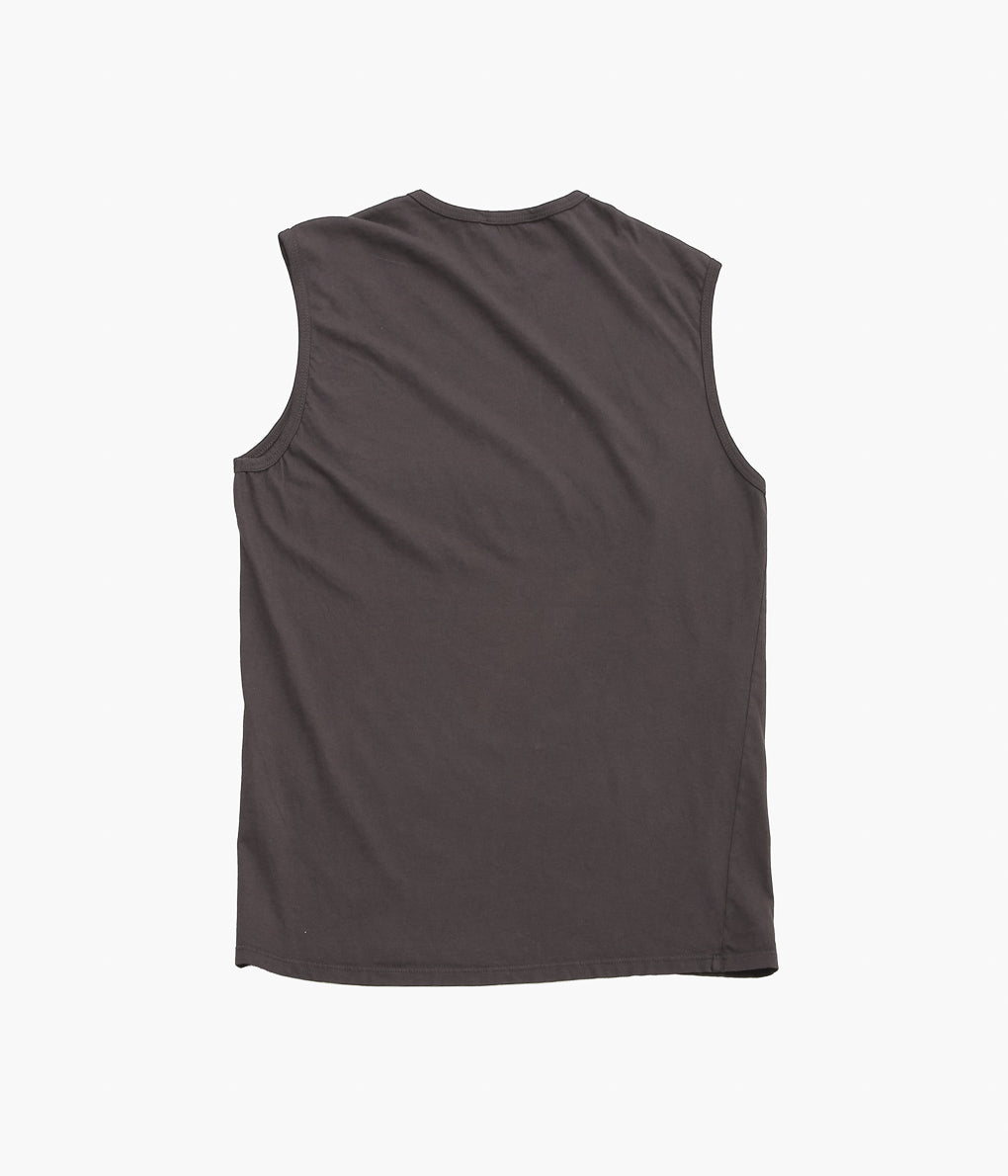GABRIELA COLL GARMENTS ''NO.33 ORGANIC COTTON SLEEVELESS T-SHIRT ''(BROWN)