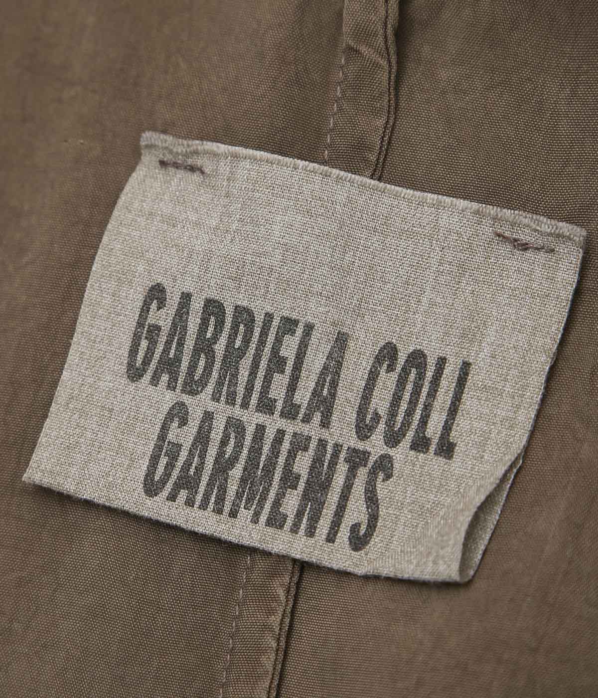 GABRIELA COLL GARMENTS ''NO.335 CUPRO SLEEVELESS HOODED ZIPPER TOP''(BROWN)