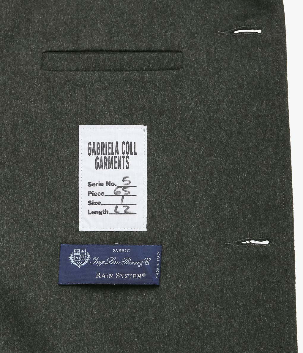 GABRIELA COLL GARMENTS ''NO.65 HEAVY WOOL OVERSIZED COAT''(GREEN)