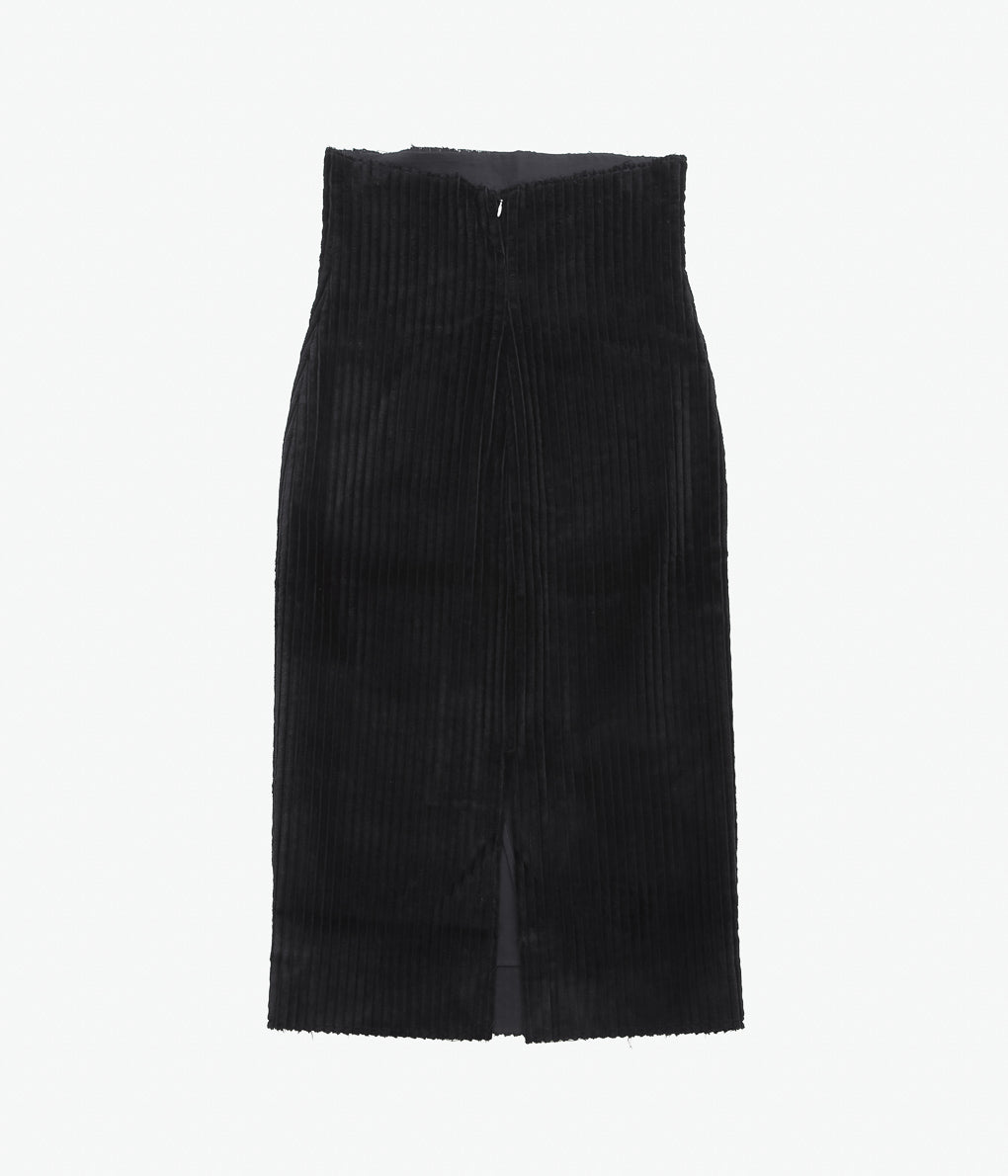 GABRIELA COLL GARMENTS ''NO.69 CORDUROY HIGH WAIST SKIRT ''(BLACK)