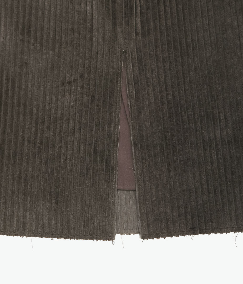 GABRIELA COLL GARMENTS ''NO.69 CORDUROY HIGH WAIST SKIRT ''(BROWN)