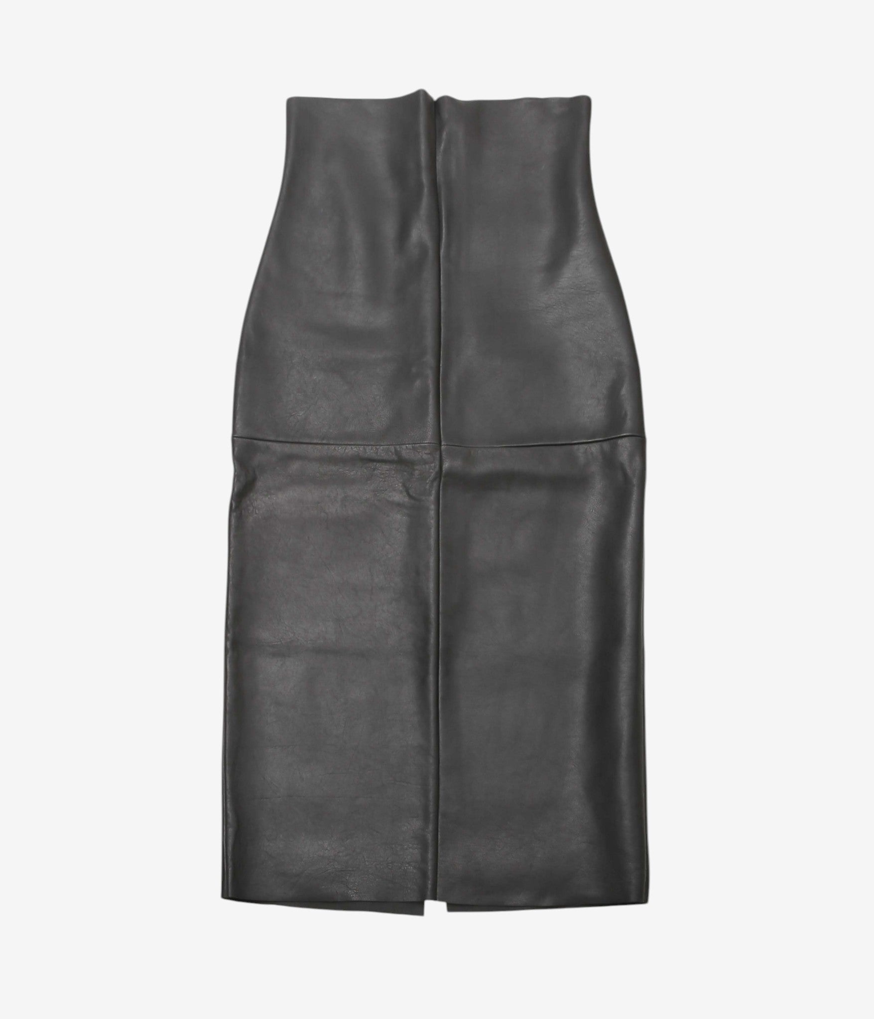 GABRIELA COLL GARMENTS ''NO.69 LEATHER HIGH WAIST SKIRT'' (BLACK