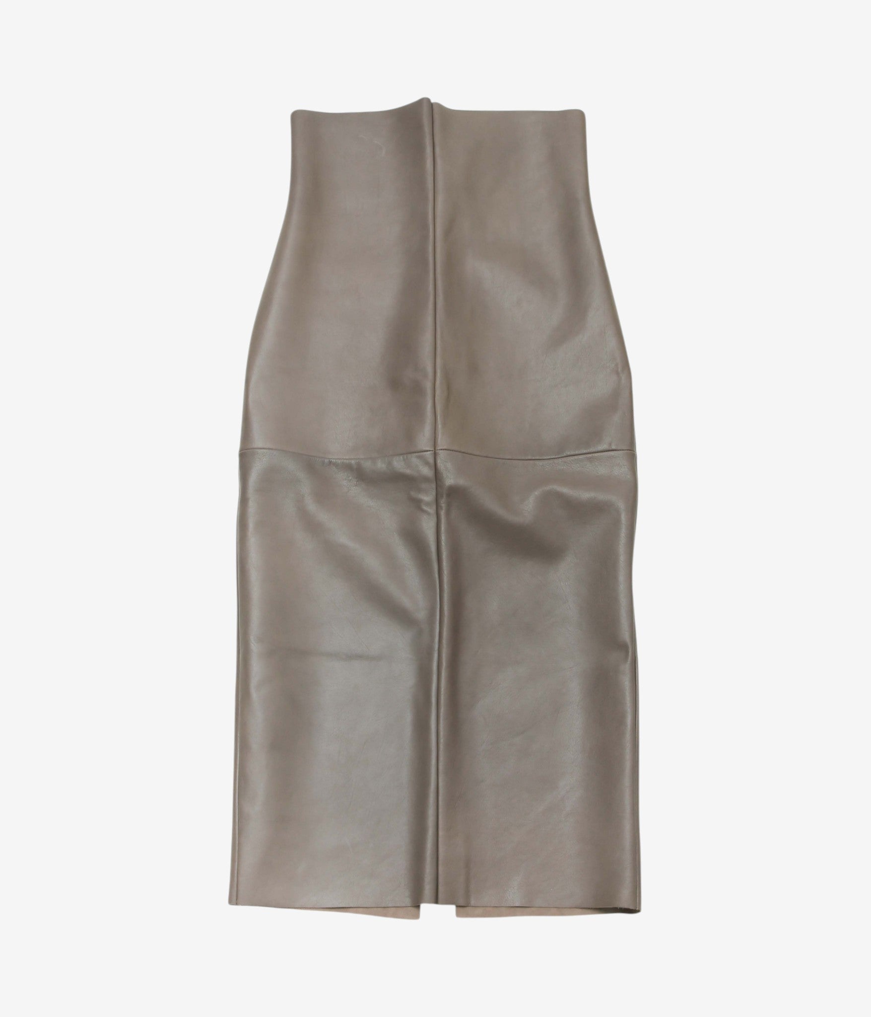 GABRIELA COLL GARMENTS ''NO.69 LEATHER HIGH WAIST SKIRT'' (DUST
