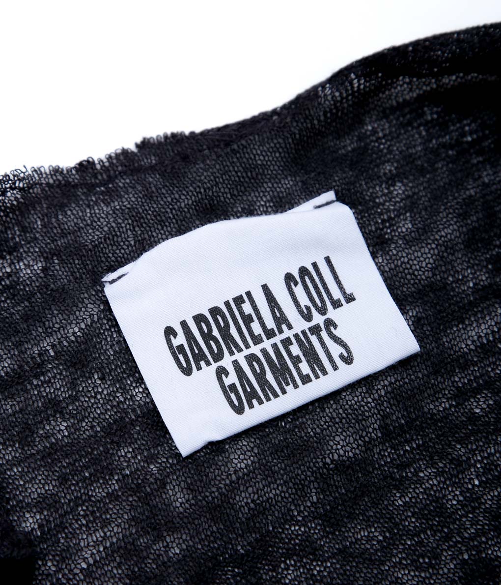 GABRIELA COLL GARMENTS ''NO.73 LINEN JERSEY TOP'' (WASHED BLACK)