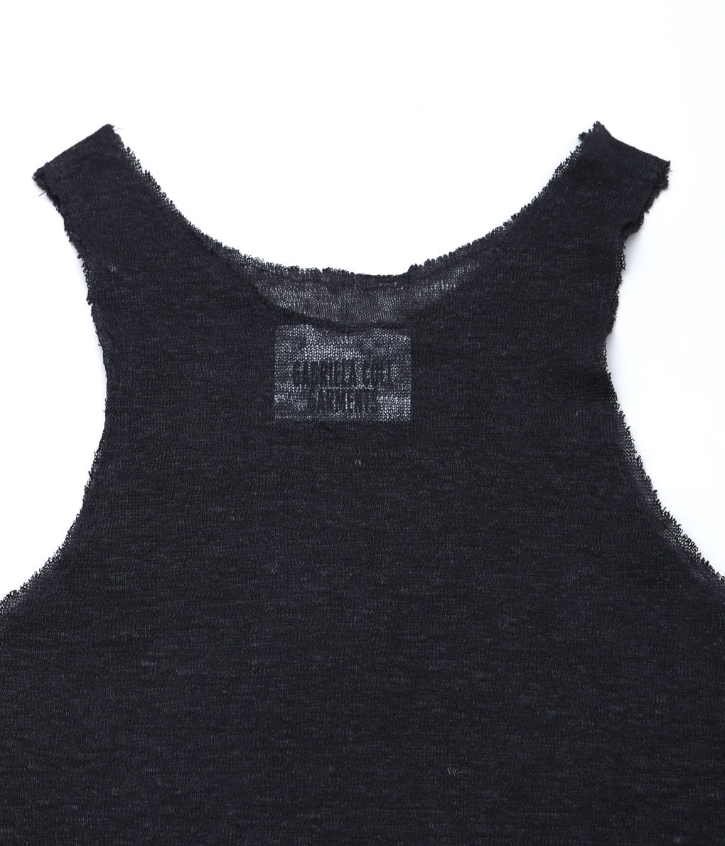 GABRIELA COLL GARMENTS ''NO.73 LINEN JERSEY TOP'' (WASHED BLACK)