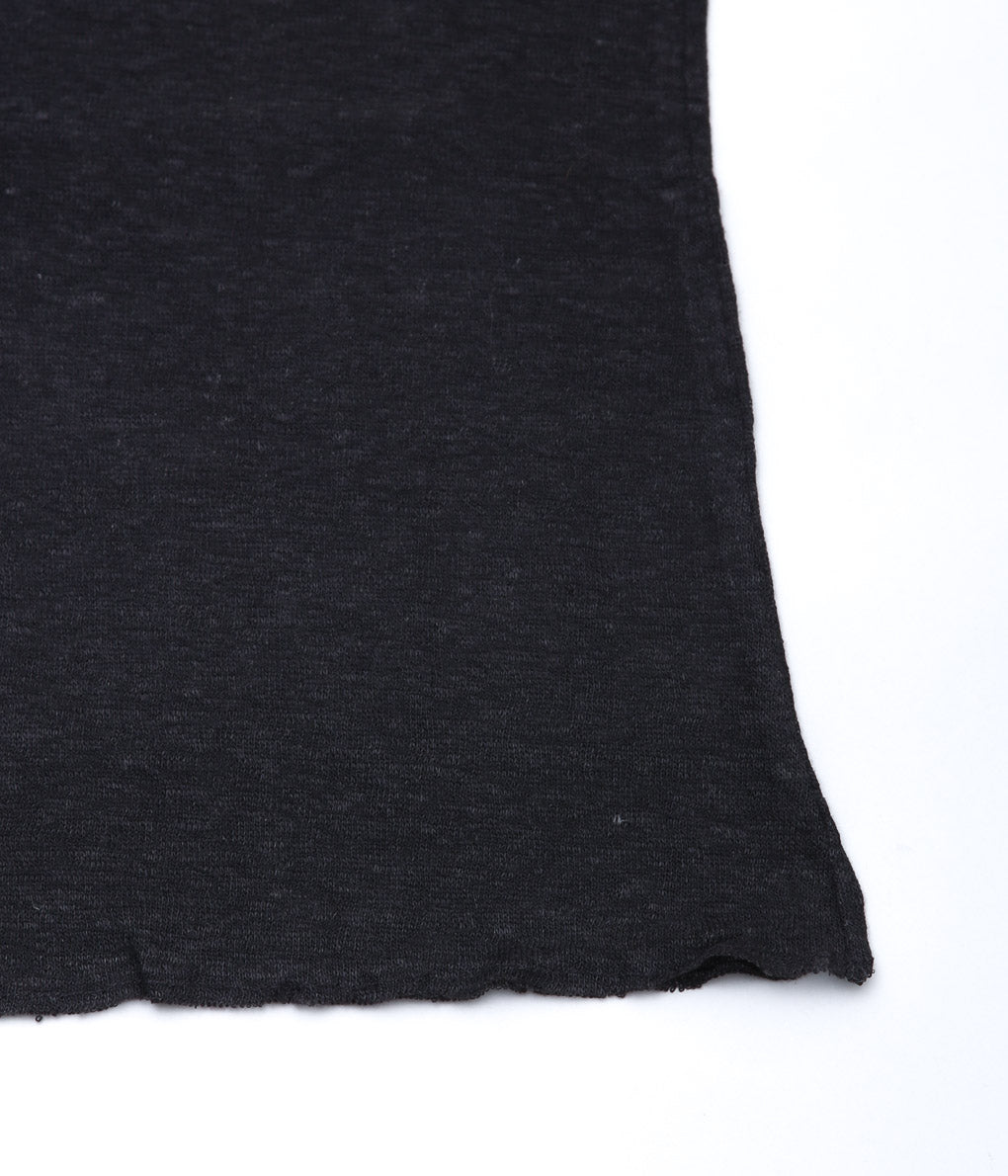 GABRIELA COLL GARMENTS ''NO.73 LINEN JERSEY TOP'' (WASHED BLACK)