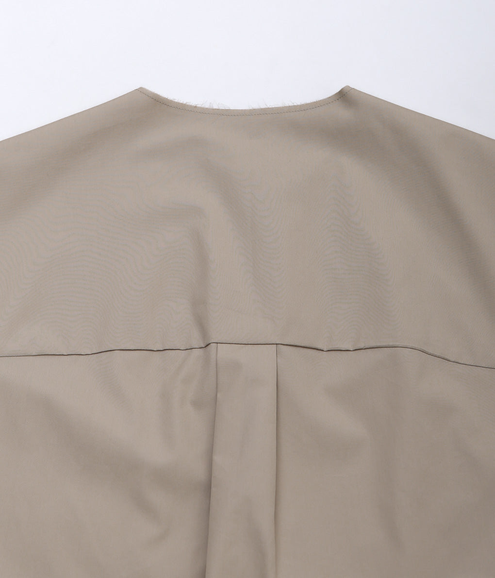 GABRIELA COLL GARMENTS ''NO.74 POPLIN SLEEVELESS SHIRT'' (BEIGE)
