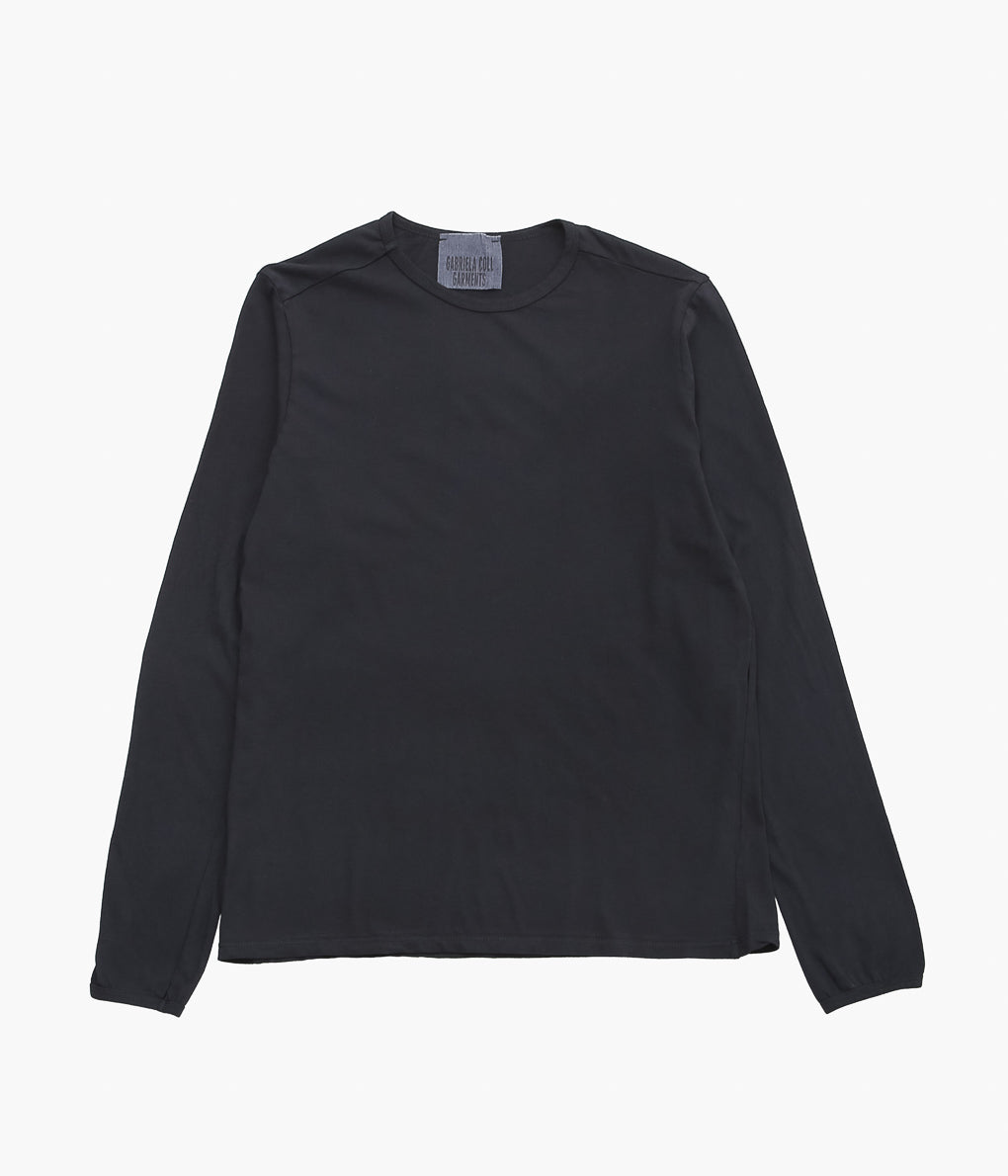 GABRIELA COLL GARMENTS ''NO.87 ORGANIC COTTON LONG SLEEVE T-SHIRT'' (BLACK)