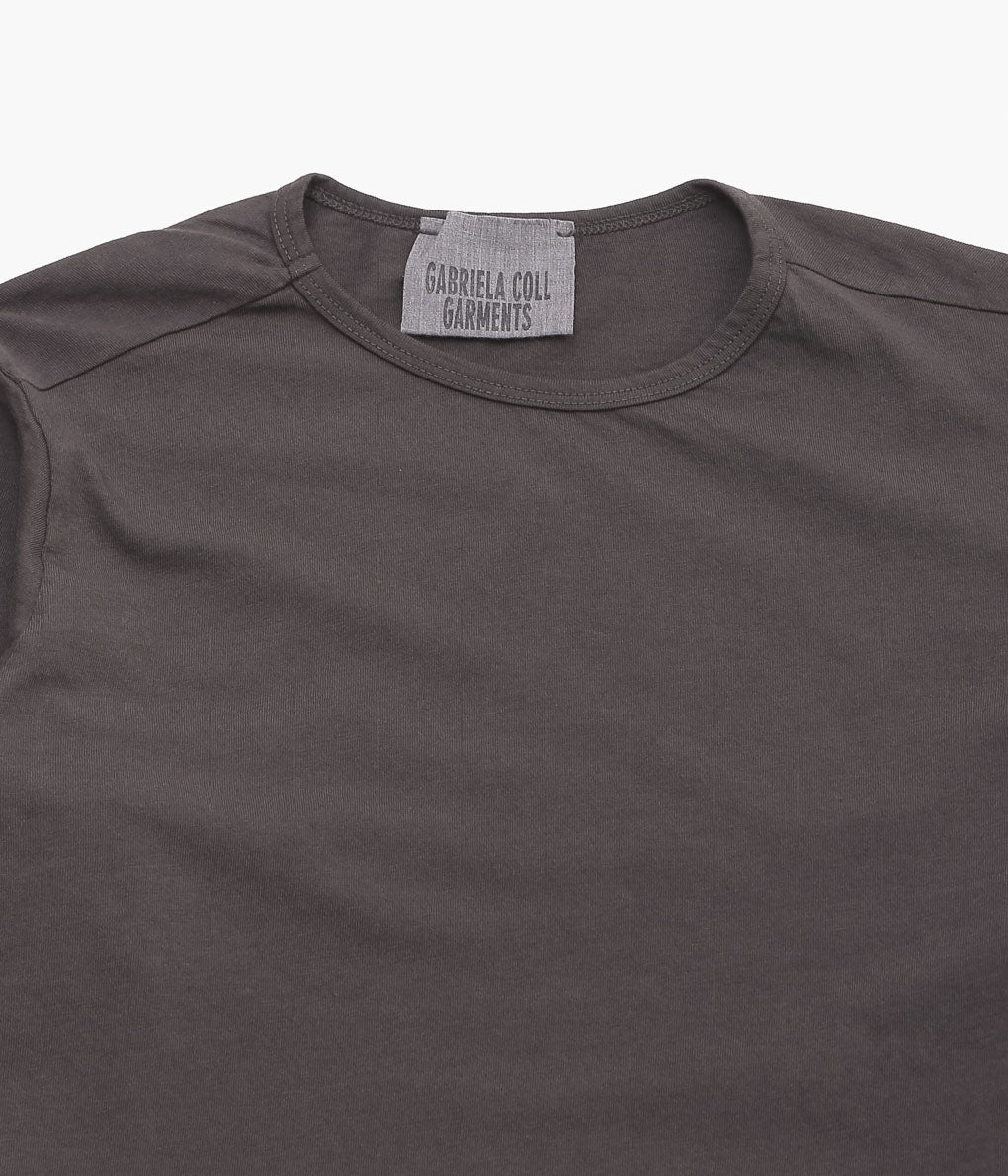GABRIELA COLL GARMENTS ''NO.87 ORGANIC COTTON LONG SLEEVE T-SHIRT'' (BROWN)