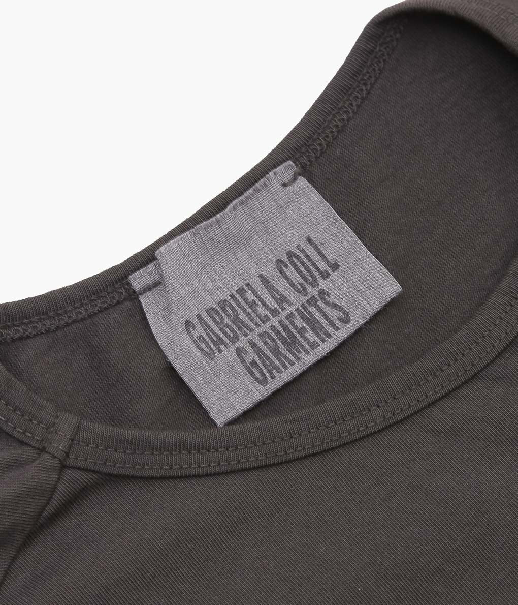 GABRIELA COLL GARMENTS ''NO.87 ORGANIC COTTON LONG SLEEVE T-SHIRT'' (BROWN)