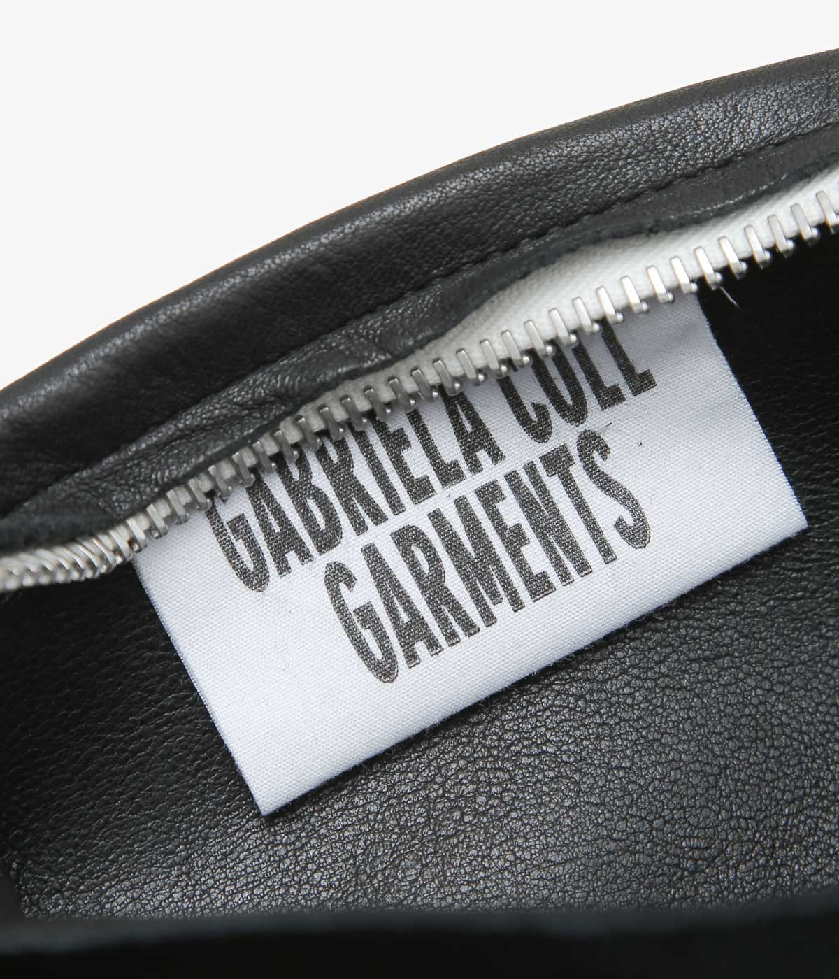 GABRIELA COLL GARMENTS ''NO.131 LEATHER GATHERED CROSSED BAG'' (BLACK)