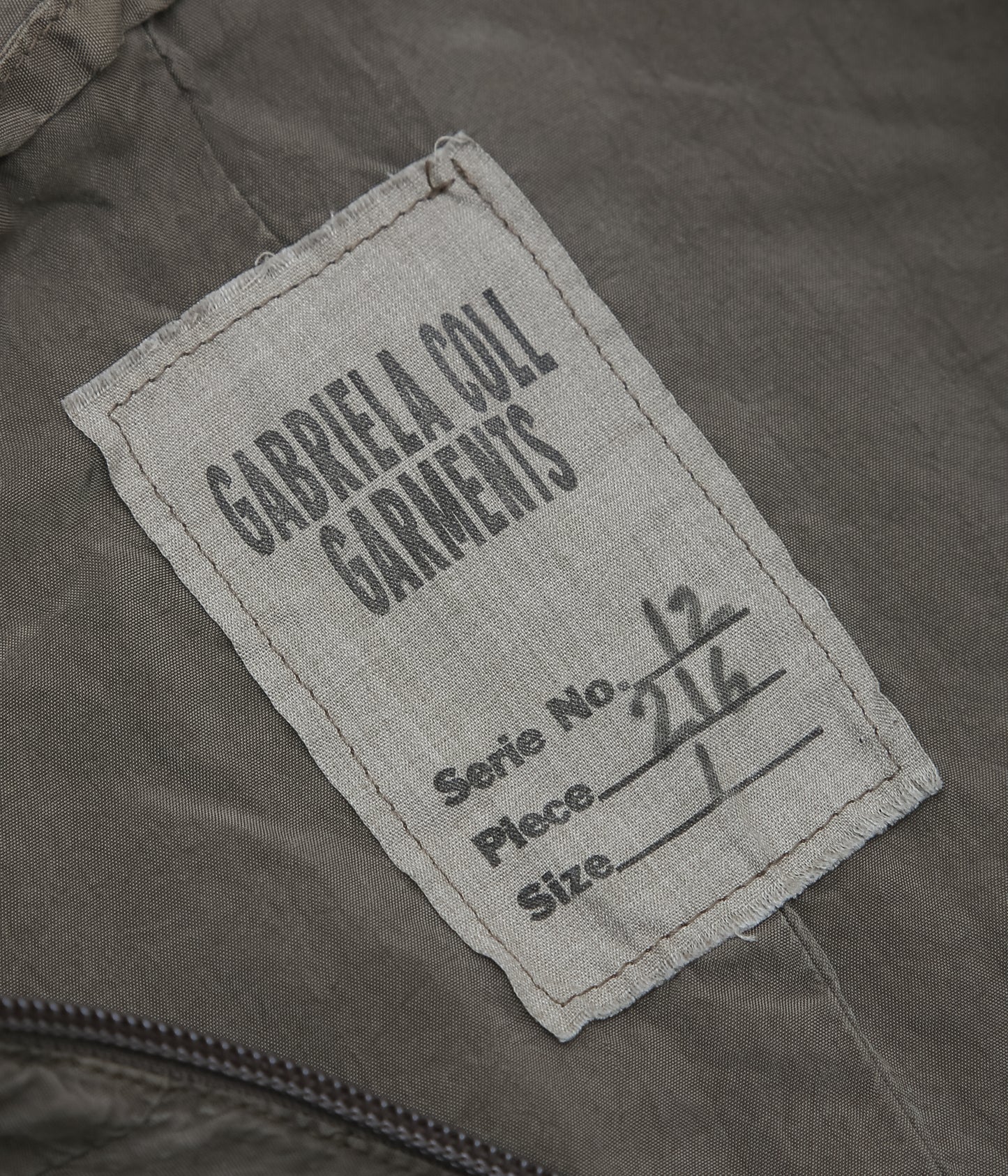 GABRIELA COLL GARMENTS ''NO.216 DOUBLE CUPRO HOODED ZIPPER JACKET'' (DUST)