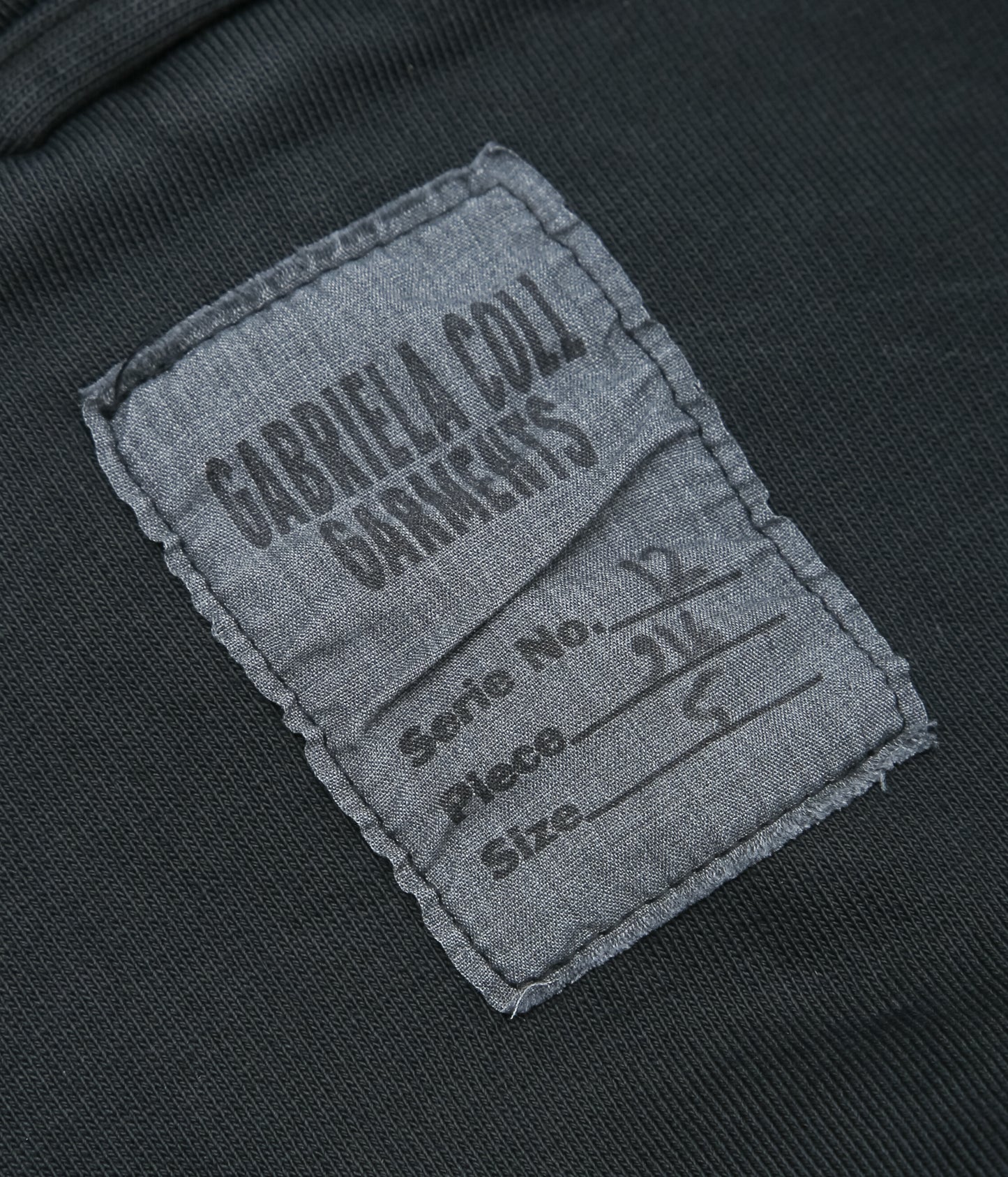 GABRIELA COLL GARMENTS ''NO.216 FLEECE HOODED ZIPPER JACKET'' (BLACK)