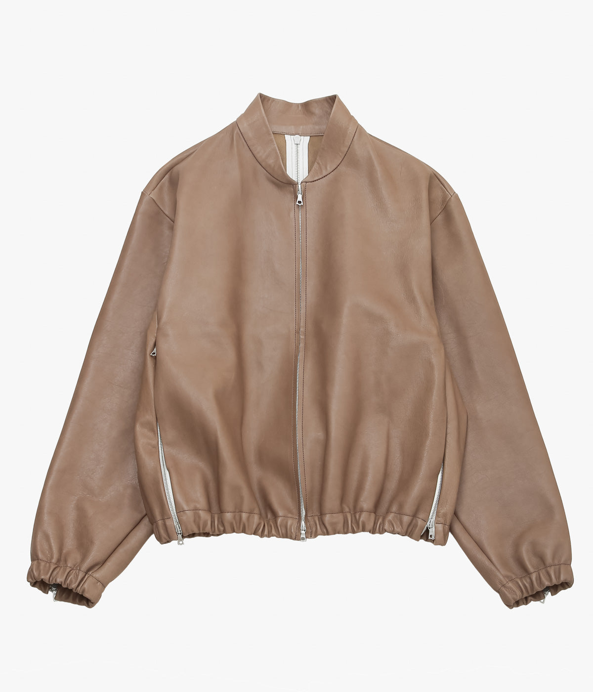 GABRIELA COLL GARMENTS ''NO.306 LEATHER SIX ZIPPER JACKET'' (BROWN