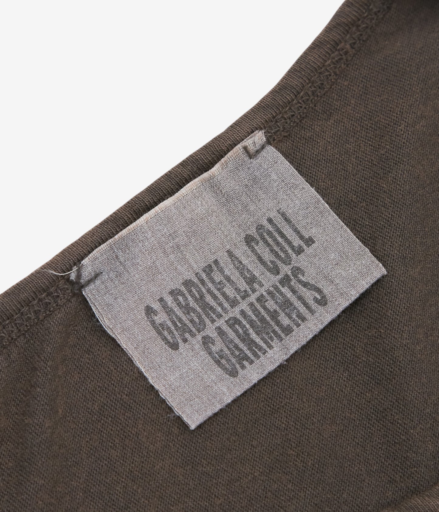 GABRIELA COLL GARMENTS ''NO.33 ORGANIC COTTON SLEEVELESS T-SHIRT'' (BROWN)