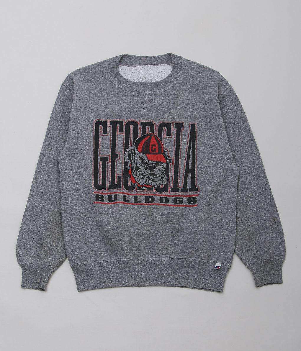 USED&VINTAGE ''RUSSELL "GEORGIA BULLDOGS" SWEATSHIRT'' (GRAY)