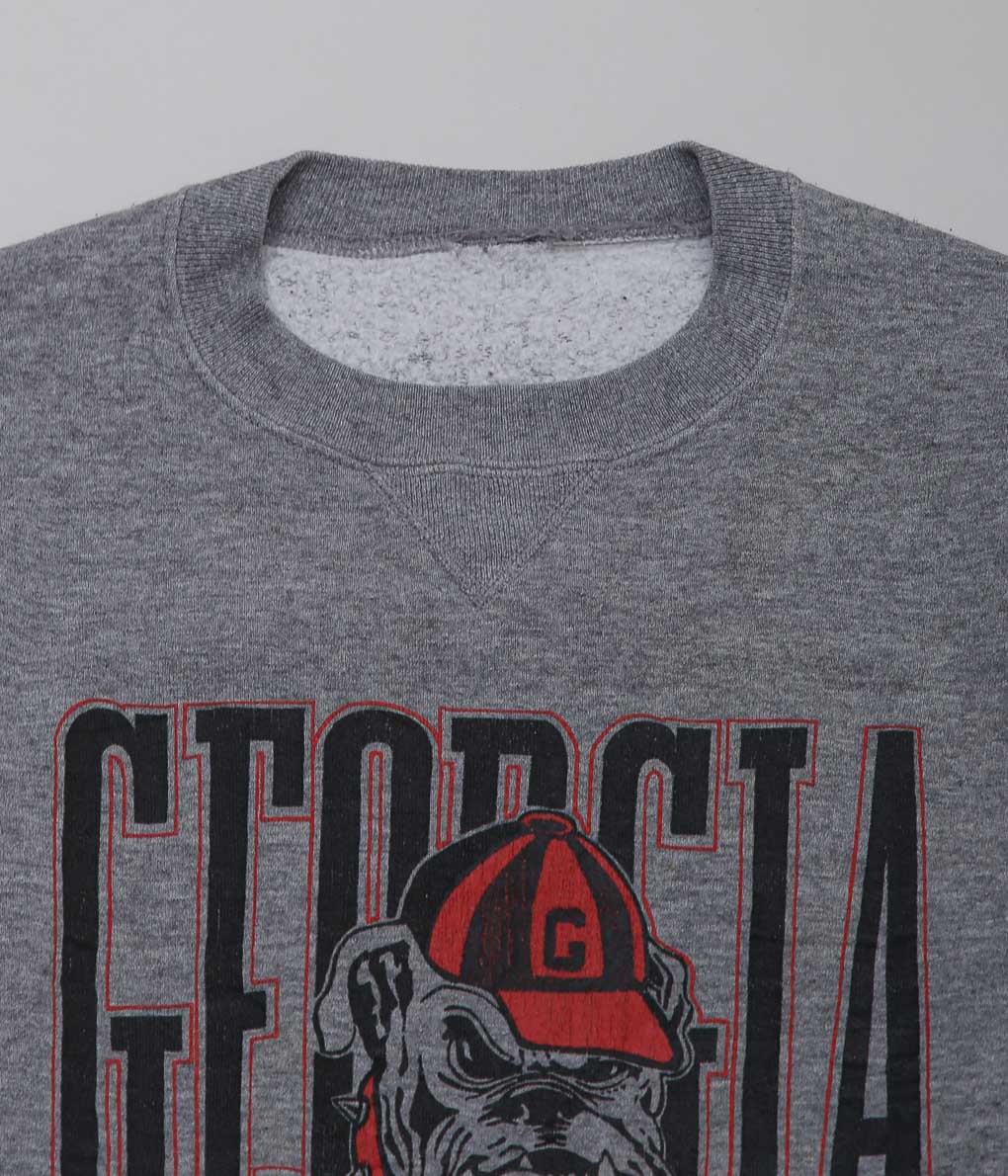 USED&VINTAGE ''RUSSELL "GEORGIA BULLDOGS" SWEATSHIRT'' (GRAY)