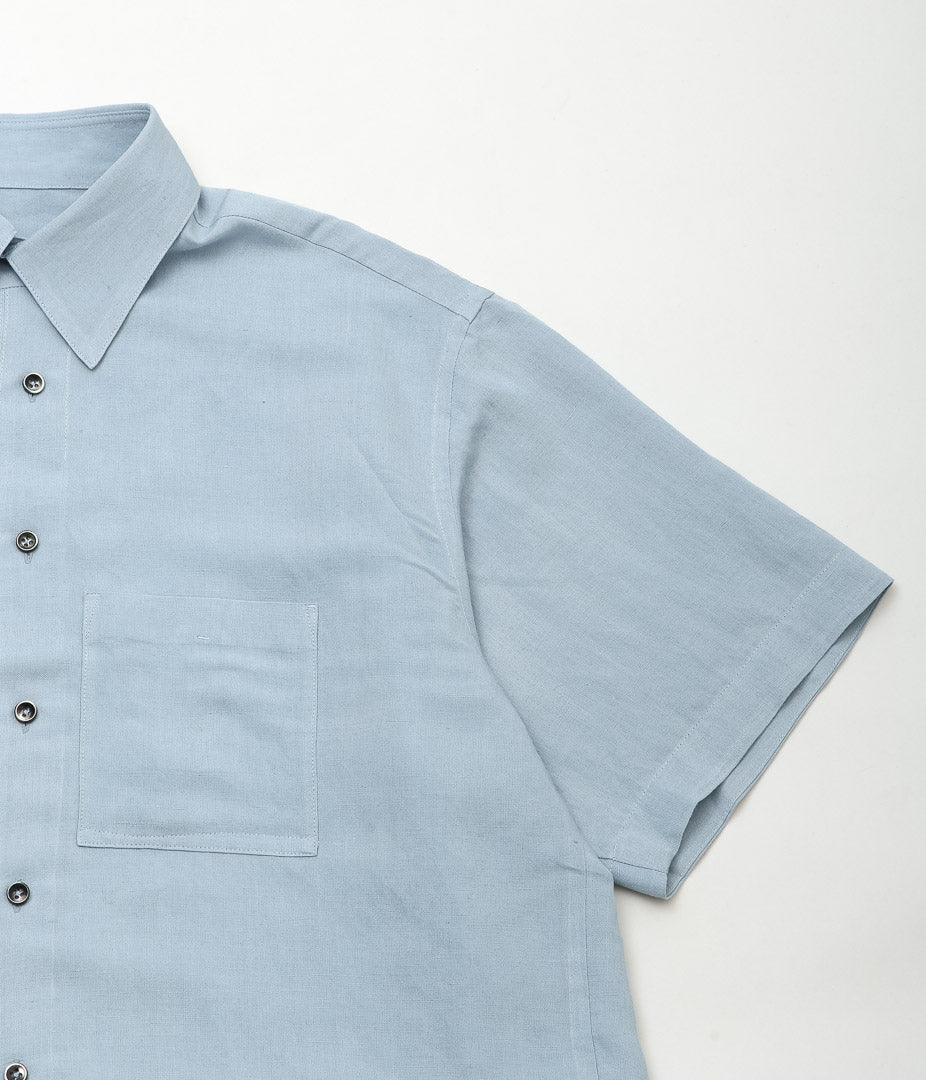 GORSCH ''BAMBOO LINEN DOUBLE SHORT SLEEVE SHIRT'' (BABY BLUE)
