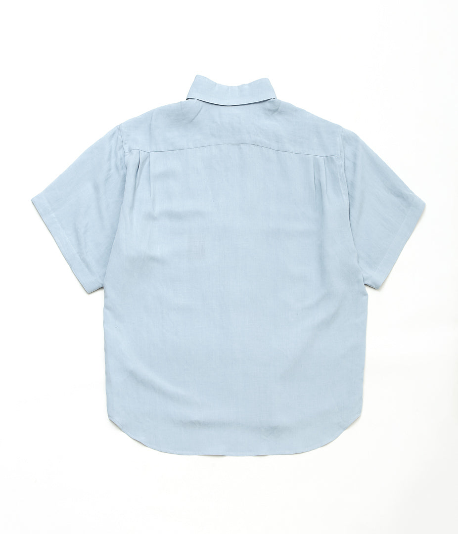 GORSCH ''BAMBOO LINEN DOUBLE SHORT SLEEVE SHIRT'' (BABY BLUE)
