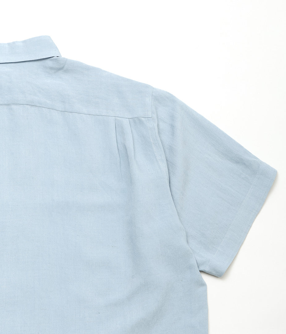GORSCH ''BAMBOO LINEN DOUBLE SHORT SLEEVE SHIRT'' (BABY BLUE)