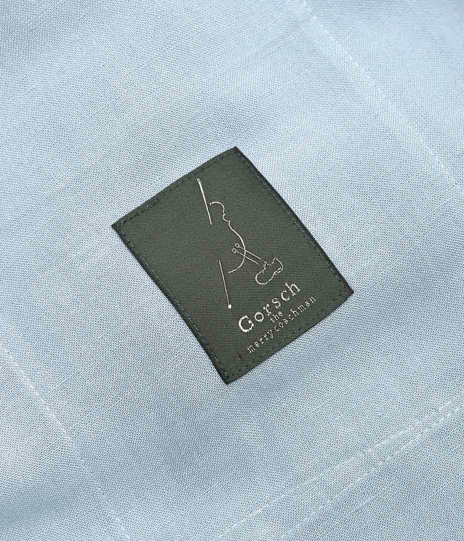 GORSCH ''BAMBOO LINEN DOUBLE SHORT SLEEVE SHIRT'' (BABY BLUE)