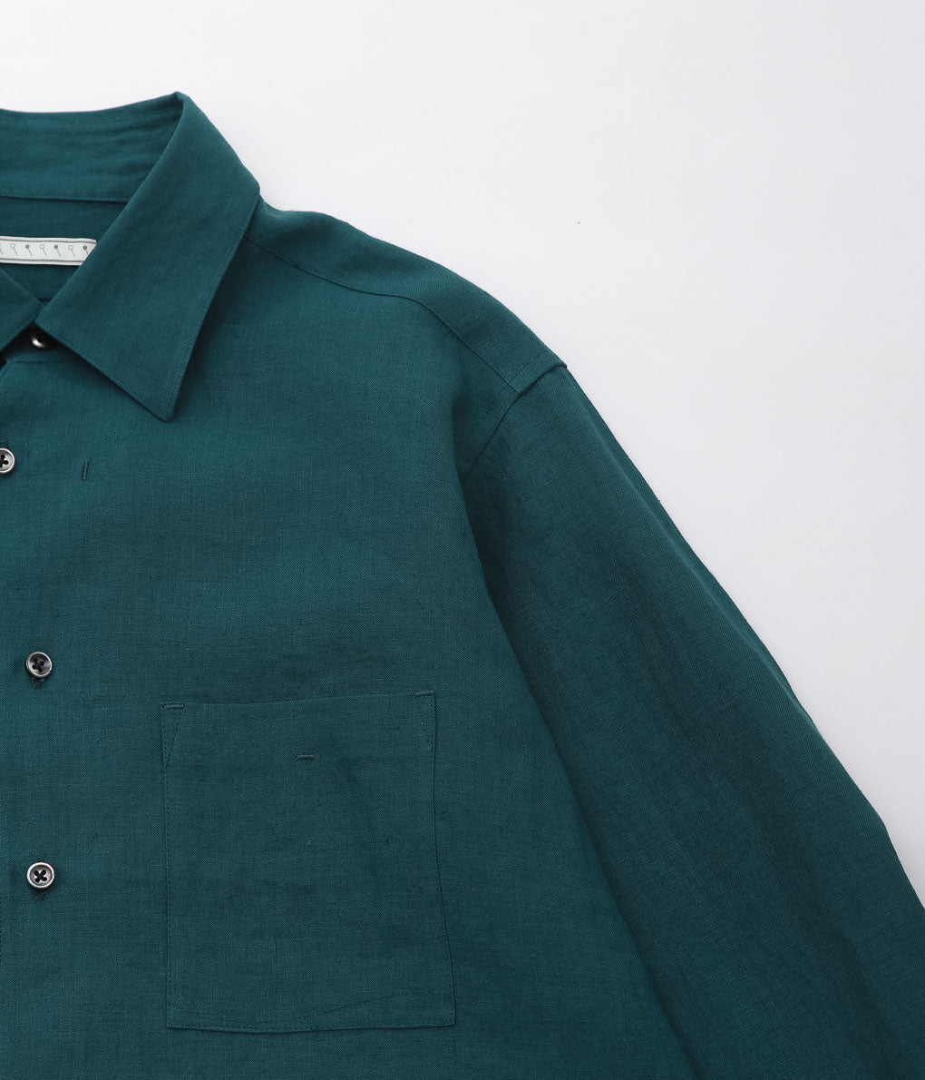 GORSCH ''BELGIUM LINEN COLLAR SHIRT'' (VERDIGRIS)