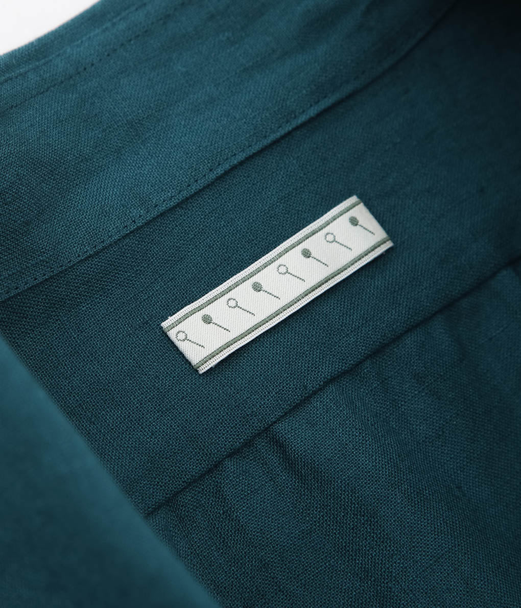 GORSCH ''BELGIUM LINEN COLLAR SHIRT'' (VERDIGRIS)